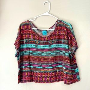 HIP Geometric flowing Crop Top | Loose fit and fun Top